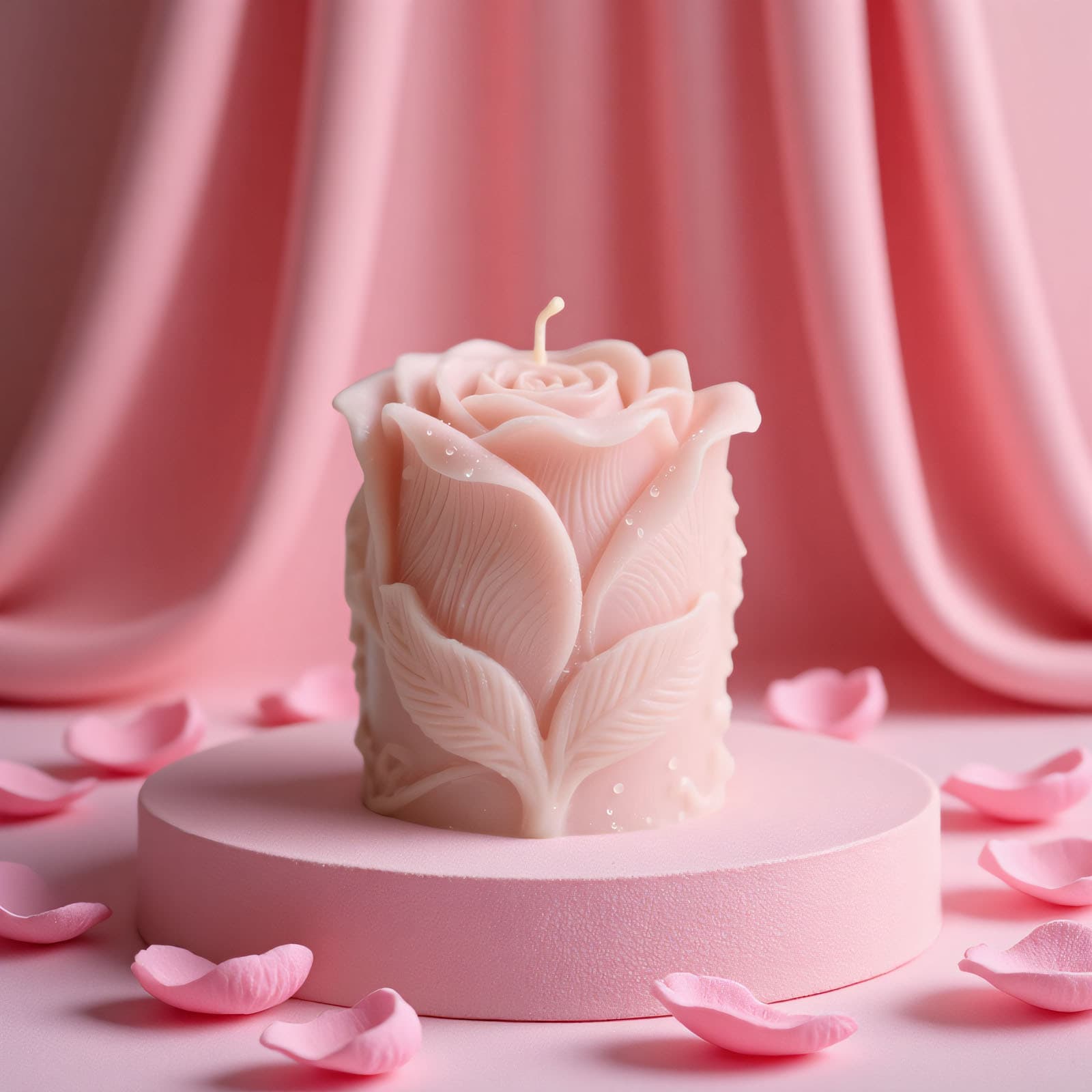 Sanxin Rose Candle Aromatherapy Candle Silicone Mold DIY Simulation Rose Grinding Tool Wholesale Valentine's Day Bud Ornaments