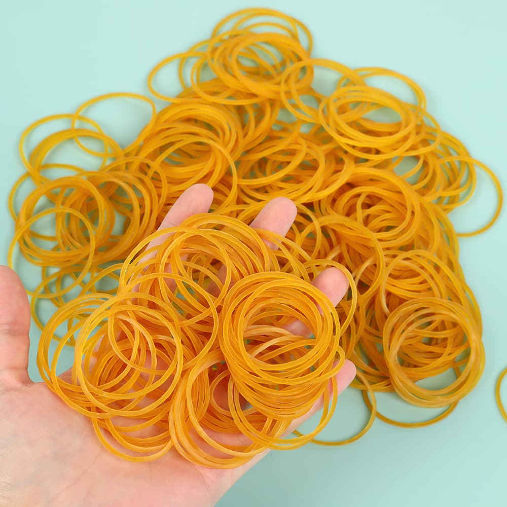 Vietnamese natural rubber bands, disposable stretch-resistant office bands, yellow leather bands, eco-friendly for bundling vegetables and office use.