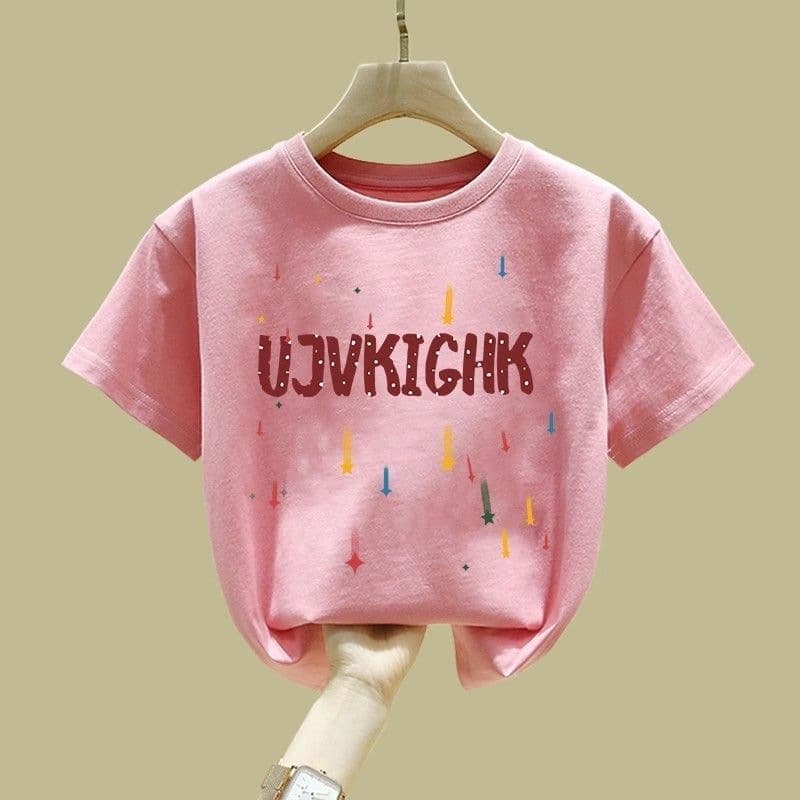 Pure cotton children's short-sleeved shirt summer new style Korean style boys and girls clothes baby top thin