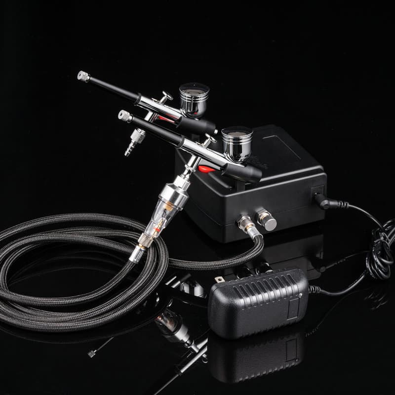 100A Turtle Pump Mini Air Pump Set for Exterior Painting, Model Making, Beauty, Nail Art, Airbrush, No Mist Sprayer
