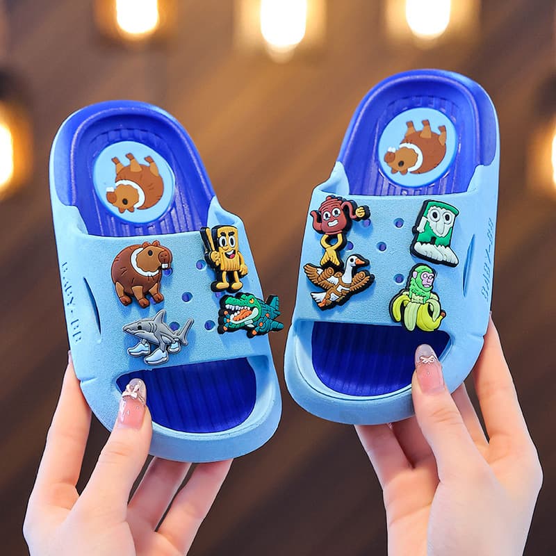 2026 New Children's Slippers Summer Home Soft Sole Non-Slip Shan Hai Jing Foreign Edition Boys' Slippers