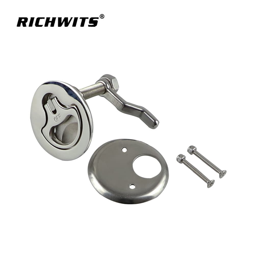 316 stainless steel marine handle ring, deck box cover door lock, floor lock, marine hardware, including back cover lock body