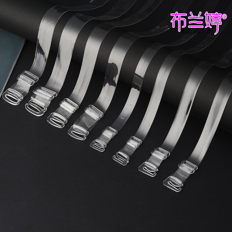 19-Silk Plastic Buckle TPU Transparent Shoulder Strap Bra with Frosted Invisible High Elasticity Adjustable Shoulder Straps (No Tape)