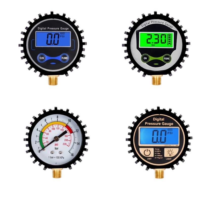 Car Tire Pressure Gun Head for Inflation, Electronic Pressure Gauge Head