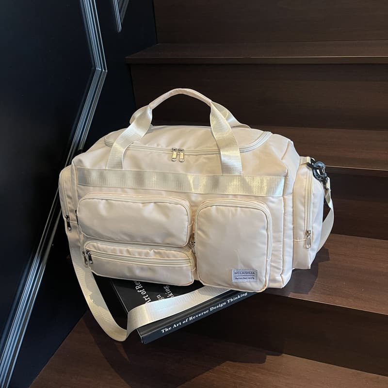 Women's Short-Distance Travel Bag, Lightweight, High-End, Niche Waterproof Handbag, Can Be Used as a Trolley Fitness Bag