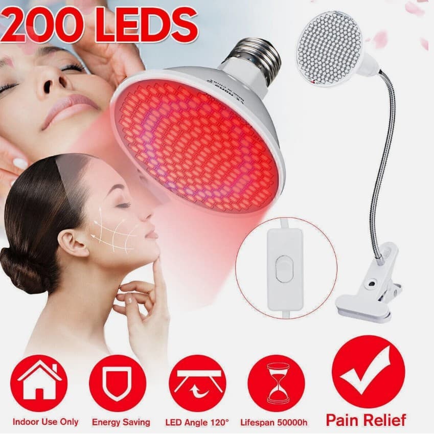 Factory Red Light Therapy Lamp Full Body Beauty Skin Care Lamp Desktop Sofa Bedside Beauty Lamp 200 LED Red Light