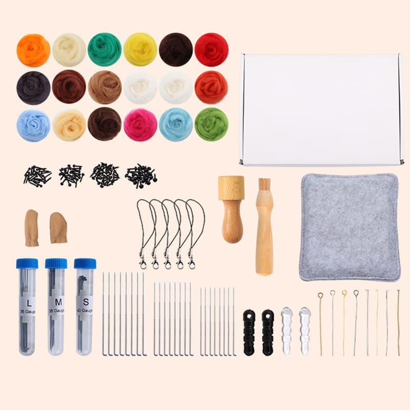 New felt diy poke tool handmade DIY wool felt doll needle making felt pad tool set