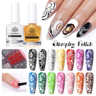 BORN PRETTY New 10ml Stamping Nail Polish 25 Colors Nail Art Transfer Oil DIY Nail Painting Oil