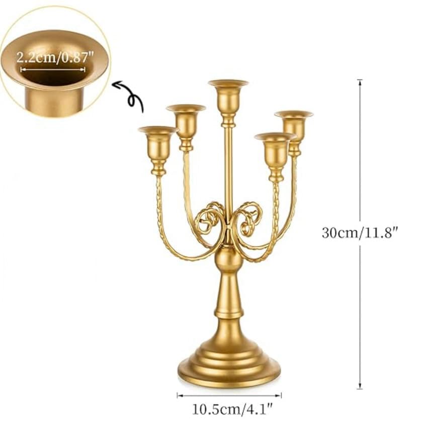 Cross-border European Vintage Iron Art Branch Candelabra, Wedding Prop Gold Candle Holder, Home Living Room Entryway Candle Stand