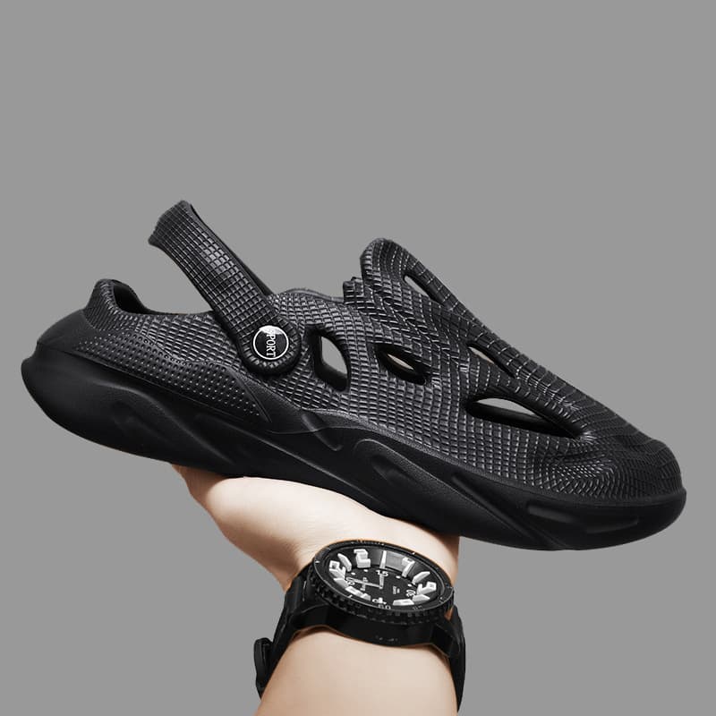 Men's Summer Fashionable Hollow Out Beach Sandals Slippers Breathable Hole Design Outdoor Wearable Comfortable EVA Slippers
