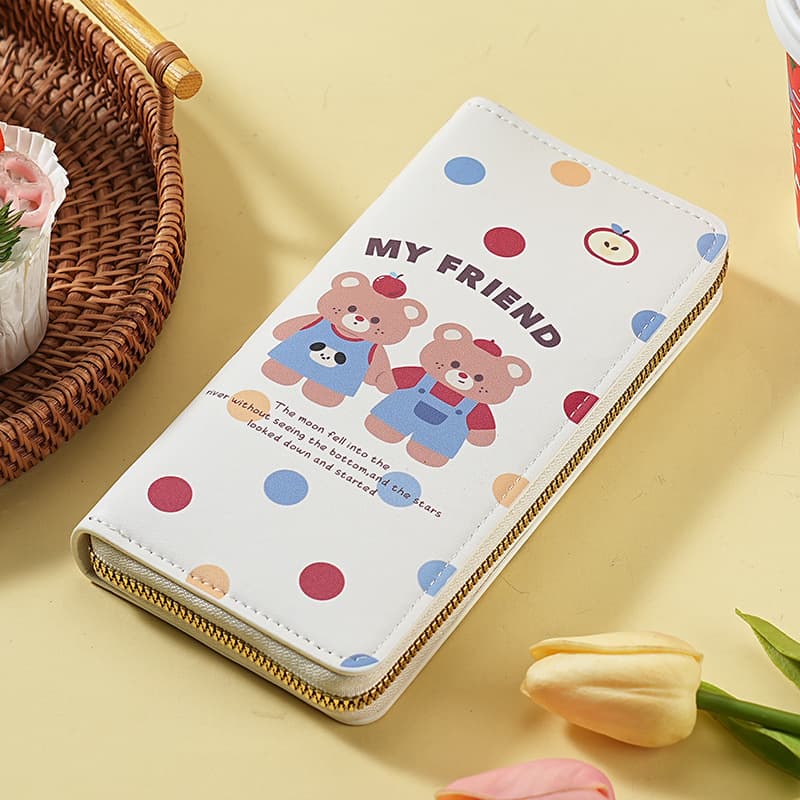 Crossbody Wallet for Women, Long Cartoon Cute Wallet, Large Capacity Wallet, Ladies' Purse, Crossbody Coin Purse