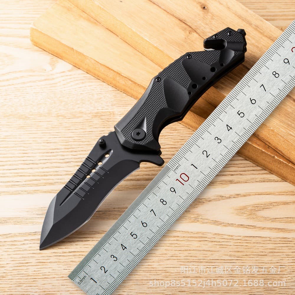 Cross-Border Hot Selling Folding Knife Camping Outdoor Survival Tool Portable Multi-Function Knife Safety Hammer Pocket Knife