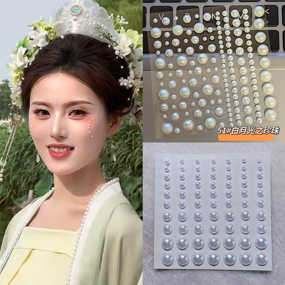 Children's Forehead Sticker Red Dot Beauty Mark Hanfu Ancient Style Girl's Forehead Baby Diamond Crystal Sticker