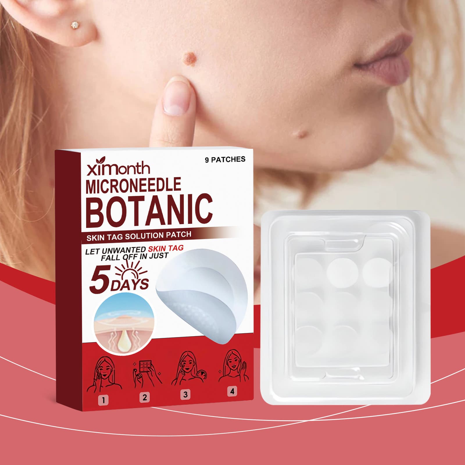 Ximonth Skin Care Patch Gently cleanses face and body, soft and delicate application for external use on skin