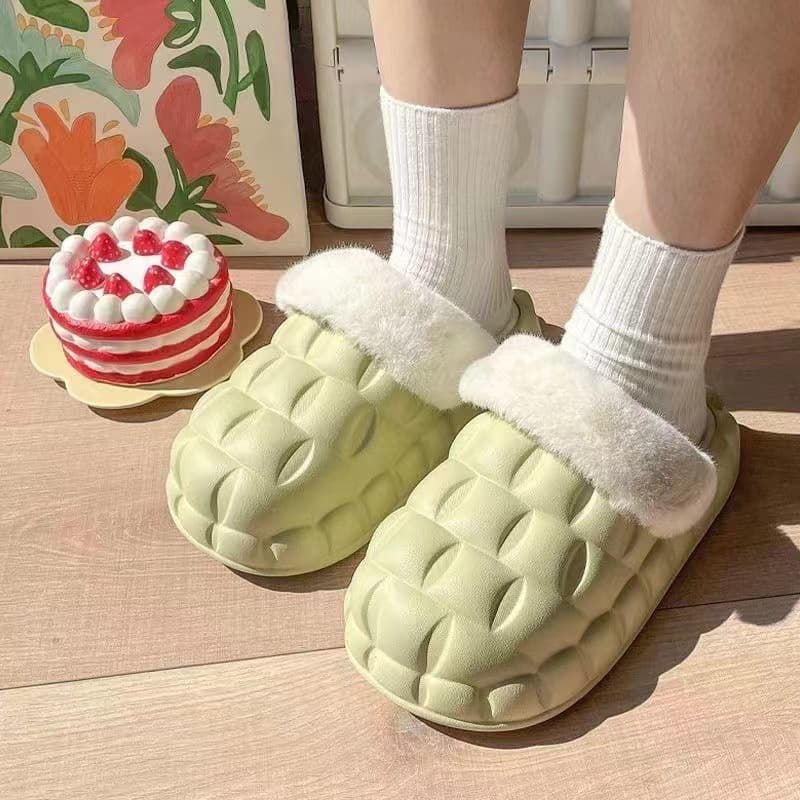 Waterproof Cotton Slippers for Women Autumn Winter Thick Sole Indoor Outdoor Home Wear Unisex Warm Detachable Couple Style