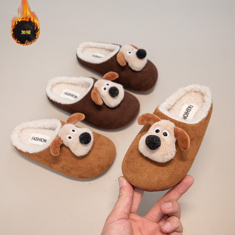 Thick Sole Birkenstock Shoes for Children 2025 New Style Autumn/Winter Slip-On Lazy Outdoor Warm Closed-Toe Cartoon Half-Slippers