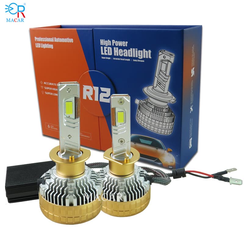 Suitable for car light bulb h4h7led car light aluminum alloy H1led headlight h7led light bulb 300w cross-border certification