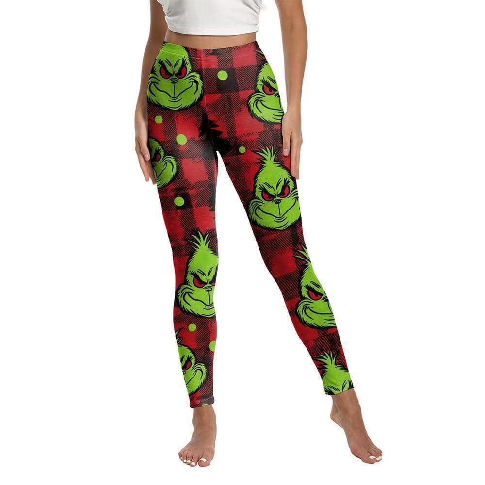 Independent site Amazon cross-border new European and American style 3D printed high-waist butt-lifting yoga pants for women's tight sports bottoming