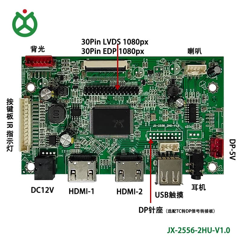 Monitor Driver Board Edp Lvsd Output Signal Support 2 HDMI 1Usb Signal Input 1080P