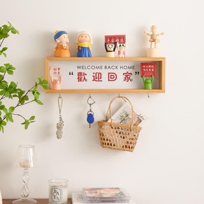 Yixin Home Decorative Painting Storage Shelf Home Living Room Bedroom Entryway Wall Key Holder Storage Decoration