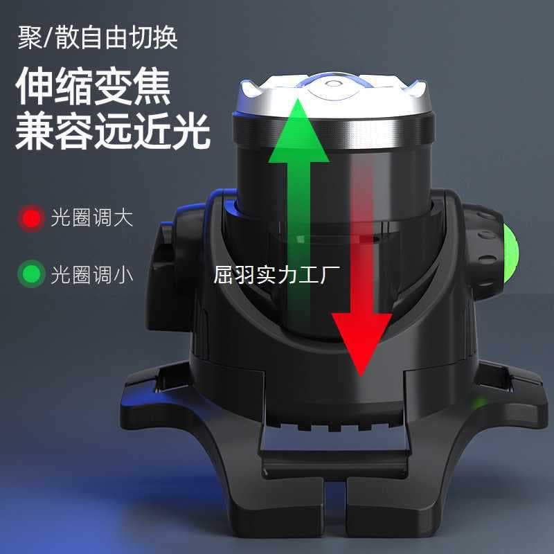 Wholesale T6 Zoomable USB Rechargeable Outdoor Long-Lasting LED Headlamp for Fishing Camping
