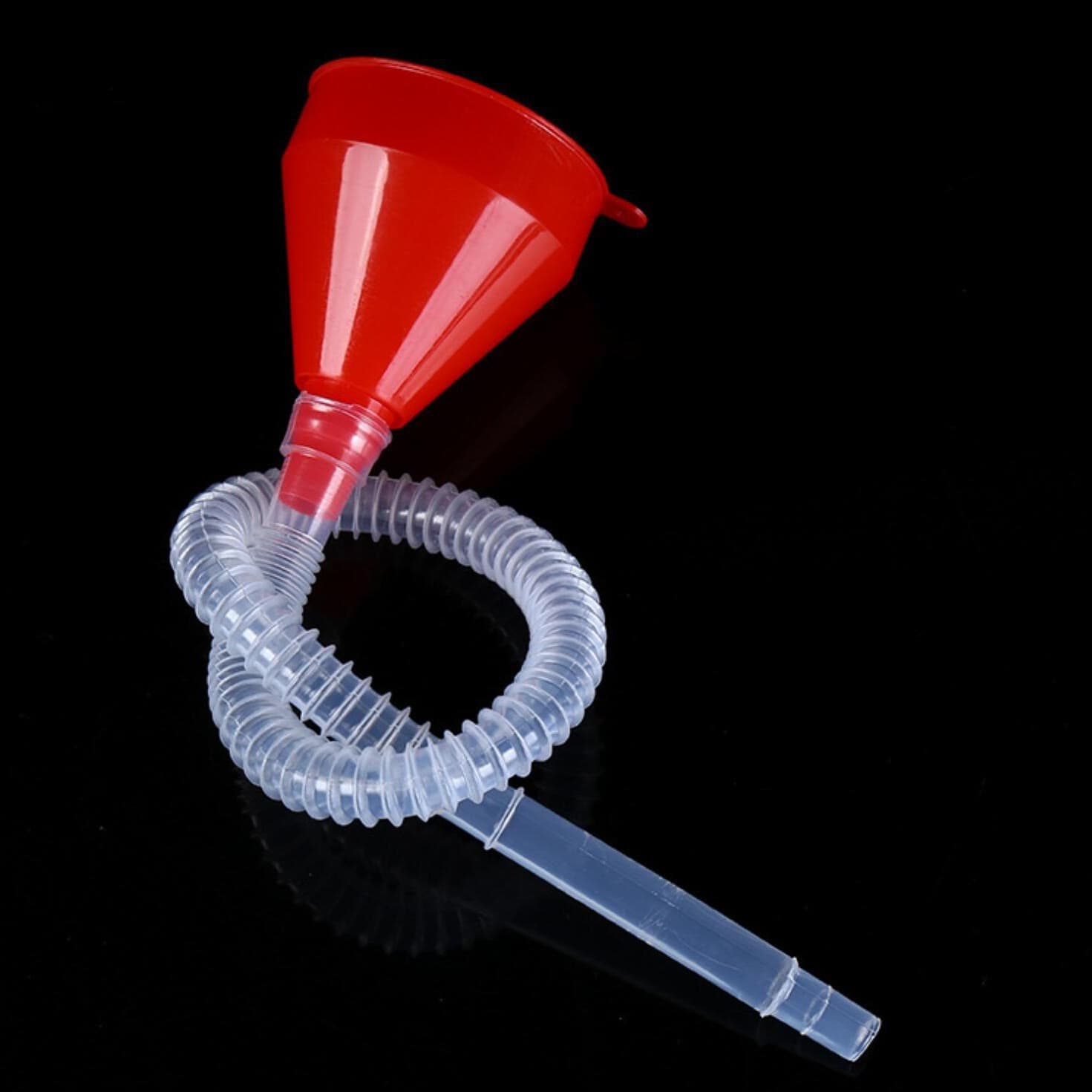 Car and motorcycle plastic fuel funnel, extended and thickened small funnel for gasoline and engine oil.