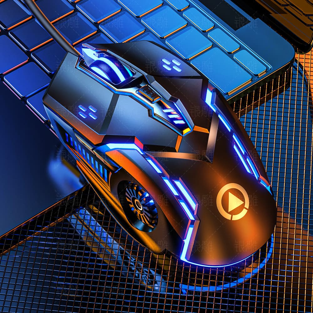 Yindiao G5 Wired Mouse Glowing Gaming Mechanical Silent Computer Accessories Cross-border Drop Shipping Amazon