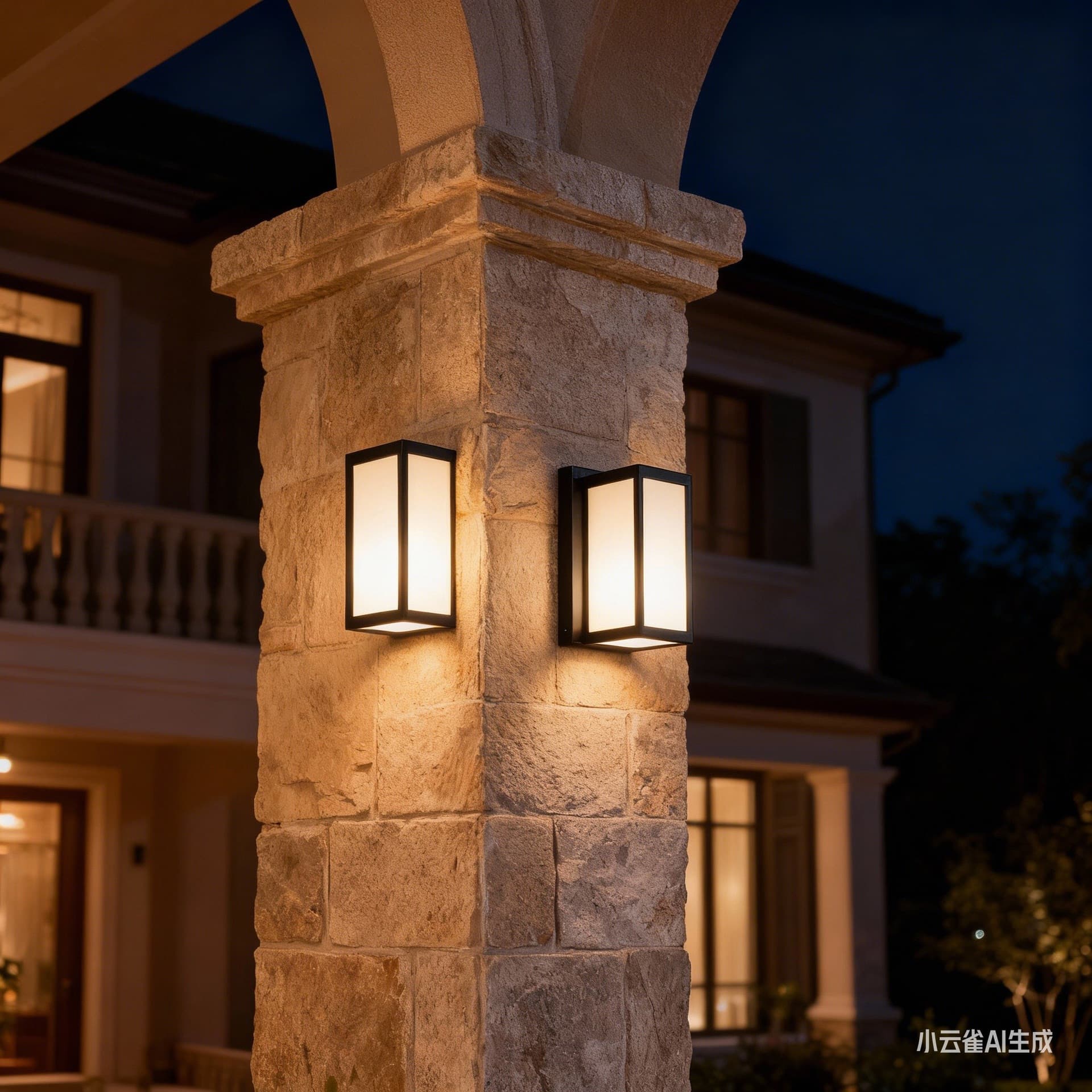 Outdoor waterproof led wall light induction wall light balcony courtyard exterior wall light courtyard terrace outdoor aluminum wall light