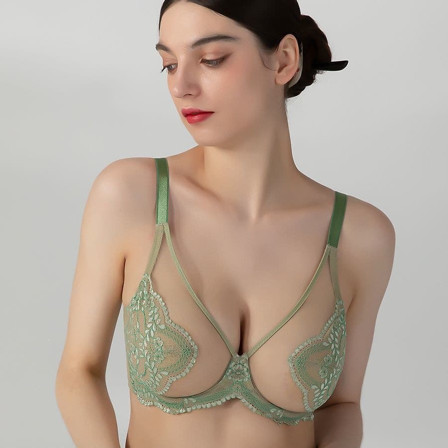 Summer Bra for Women, Large Bust Minimizer, Thin and Breathable, Push-up Full Coverage, Side Shaping, Anti-Sagging Bra