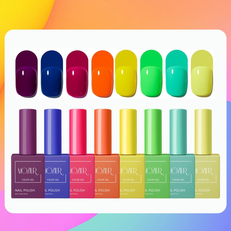Cross-border Hot Selling Japanese Style Fluorescent Color Nail Gel - One Color Per Bottle, Nail Gel Color Gel Full Set