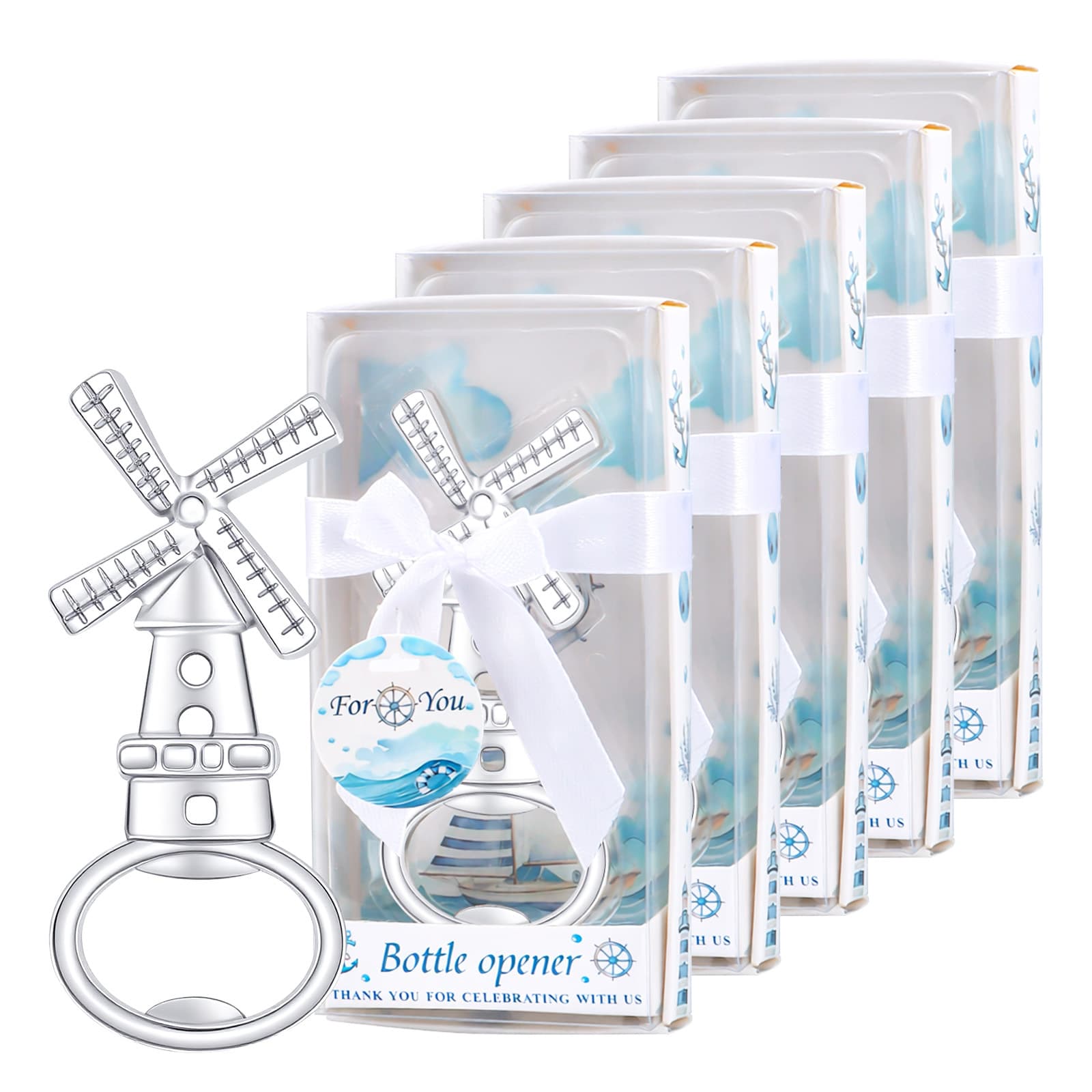 Silver Nautical Windmill Bottle Opener Party Promotional Gift Beer Opener Kitchen Bar Accessories