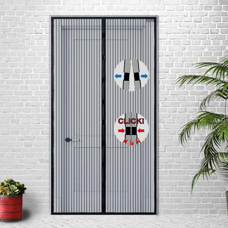 Custom Magnetic Door Curtain for Cross-Border Home Use, No Drill Summer Magnetic Screen Door and Window Curtain