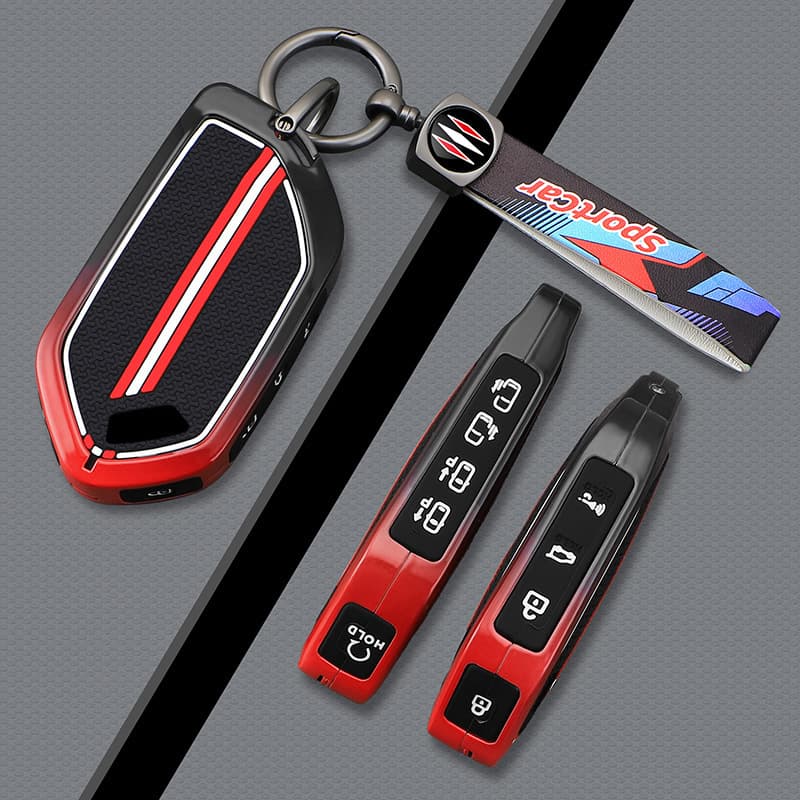 High-Quality Metal Key Case Cover for 2024 Kia EV5, New EV6, Imported EV9, with Clip Bag