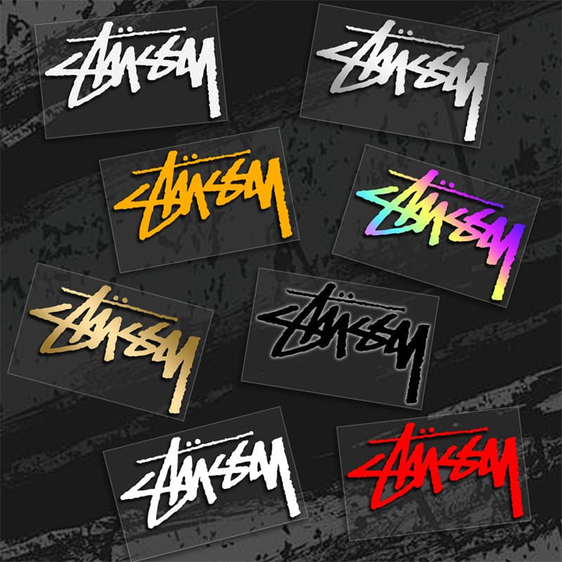 Cross-border hot-selling car sticker Stussy trendy brand modified body personalized decoration motorcycle sticker