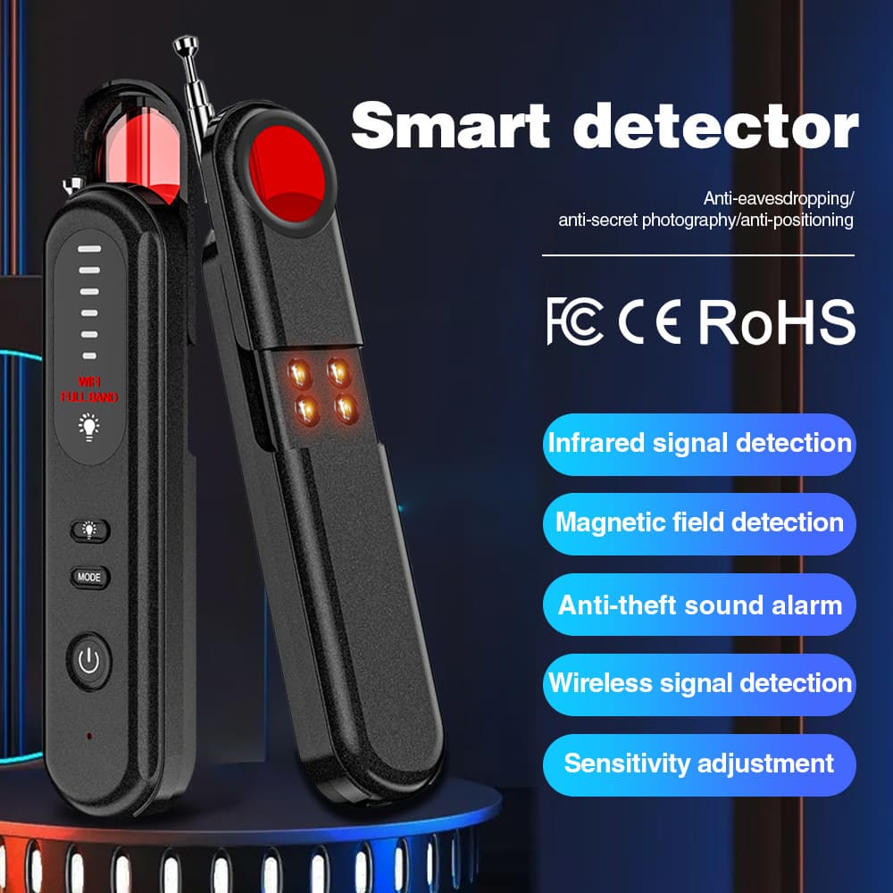 Camera Detector Anti-Spy Anti-Tracking Infrared Detection Alarm GPS Signal Detector T01