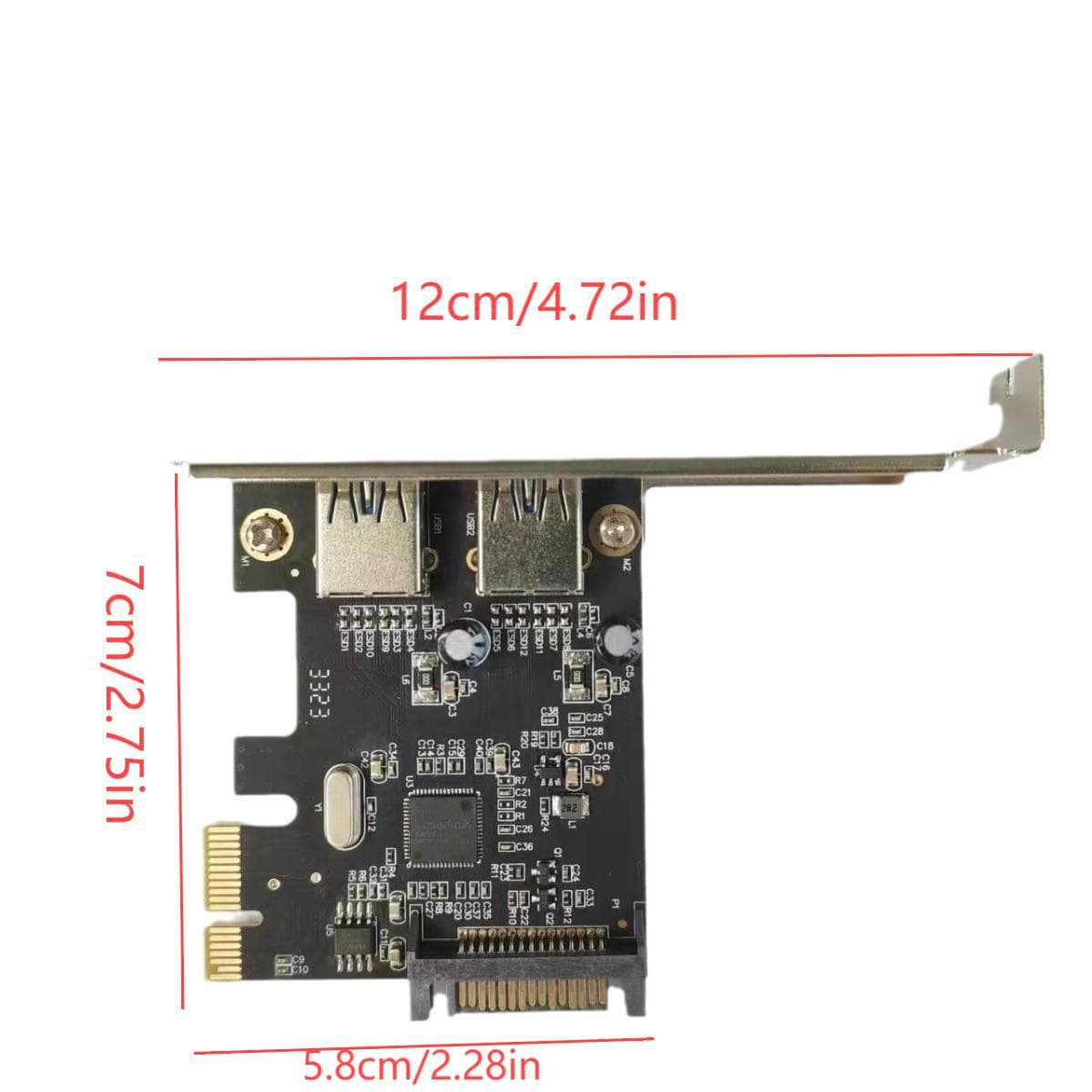 4-Port USB3.0 PCI-E 3.0 Adapter Card with Power Supply Expansion Card