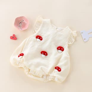 Baby Summer Clothes, Newborn Romper, 100 Days Cartoon Cute Thin Vest Bodysuit, Crawling Suit