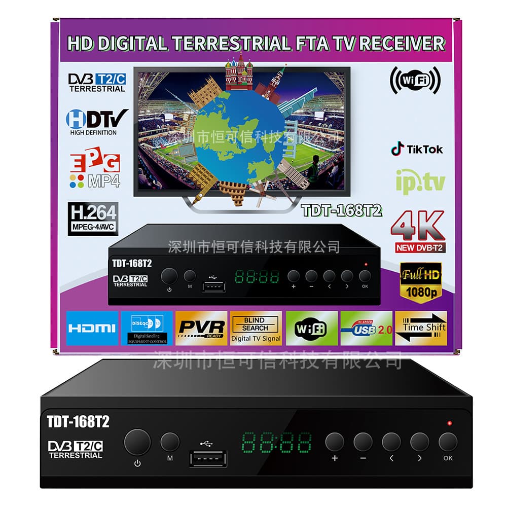 TDT HD Digital TV Set-Top Box DVB-T2/C Russia Stock South Africa Ghana Terrestrial Receiver