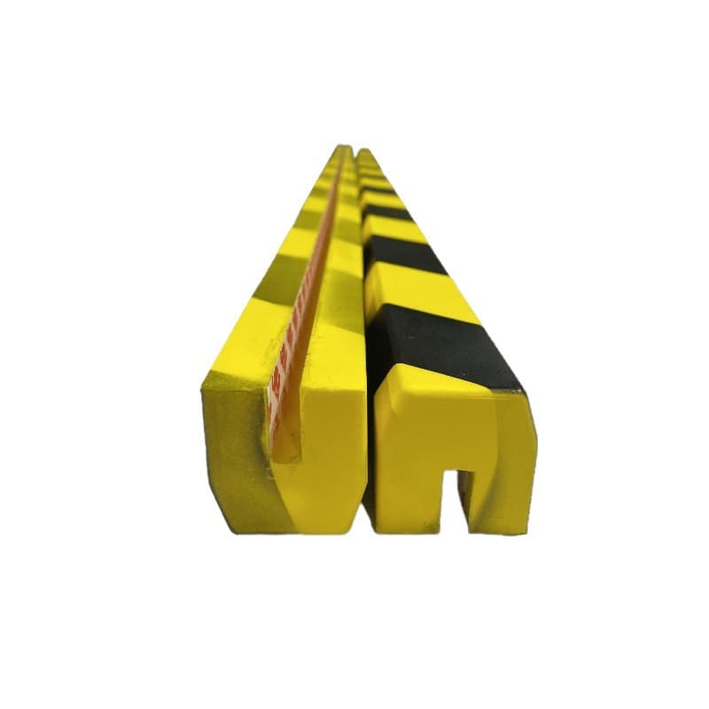 No-Drill Self-Adhesive Black and Yellow Bumper Strip, 3M Backing for Strong Fixation, Peel-and-Stick Protection for Doors, Windows, and Table Corners
