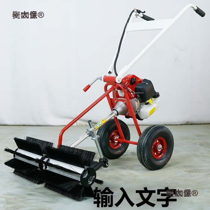 Small Hand-Push Lawn Sweeper Side-Hanging Rake Portable Snow Sweeper Artificial Lawn Makita