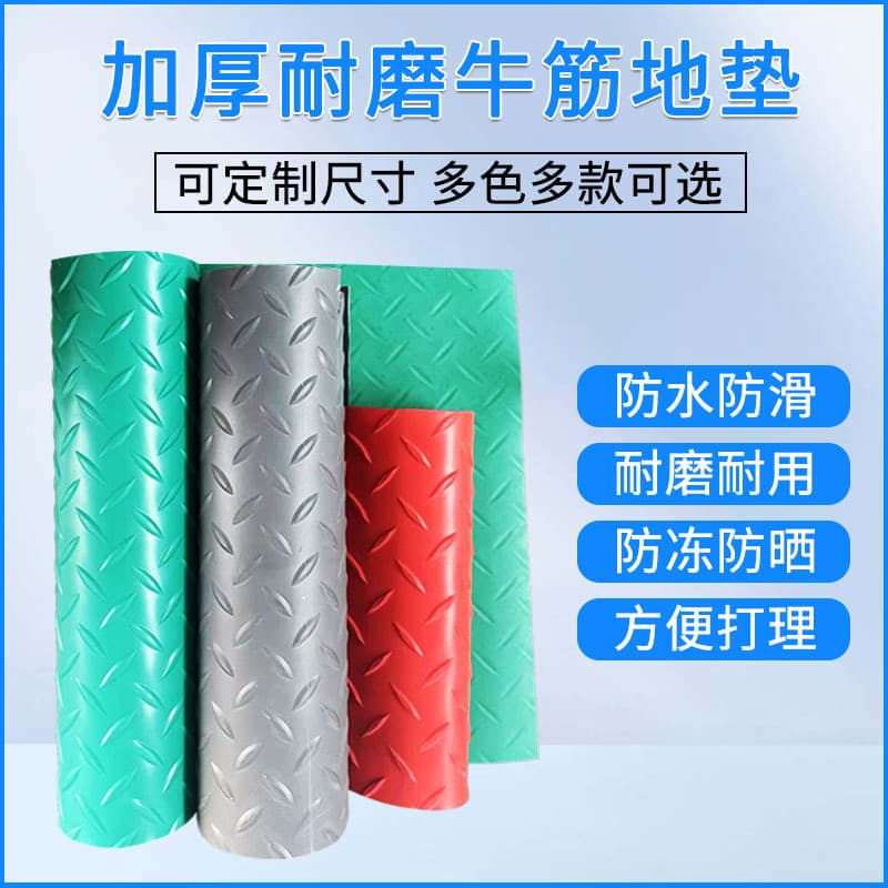 Thickened Beef Tendon Non-Slip Floor Mat Waterproof Sunscreen Antifreeze Kitchen Door Balcony Plastic Mat Basement Commercial Carpet