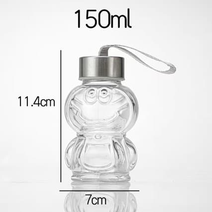 Doraemon Candy Jar, Doraemon Glass Bottle, Candy Bottle, Wish Bottle, Drink Cup, Milk Tea Cup, 150ml Glass Bottle