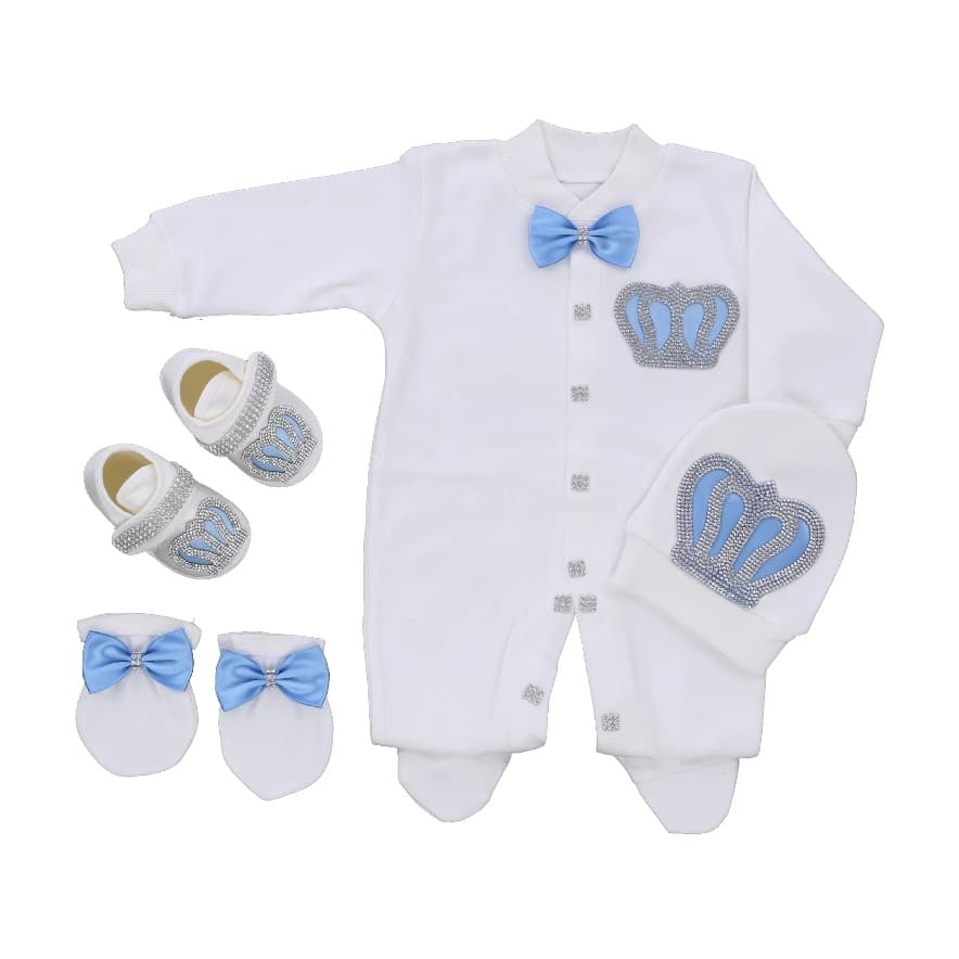 Baby Long-Sleeve Romper Outfit Gift Set Autumn Style Class A Newborn Bodysuit