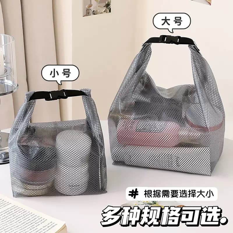Large Capacity Waterproof Snap Closure Makeup Bag, Storage Organizer, High-Fashion Shopping Bag, Portable Toiletry Bag, EVA Toiletry Bag