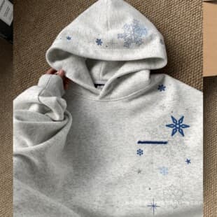 Cross-border American Casual Chic Embroidered Hoodie for Men, Autumn 5 New Hoodie, Thin Loose Fit, Chenille Fabric