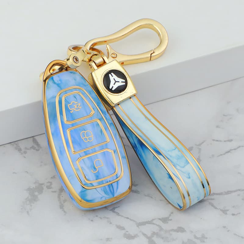 Ford Car Key Case Imported Eco-friendly TPU High-end Style Key Cover Shell Suitable for Focus Fiesta Kuga Mondeo Winning