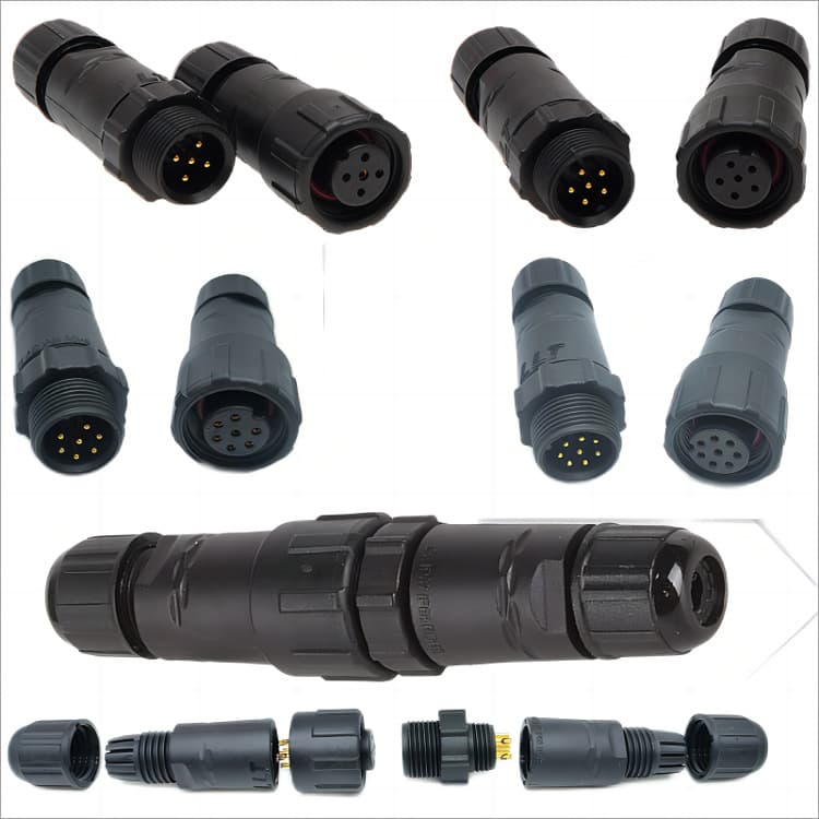 M14 Waterproof Male-Female Aviation Plug Socket, Wire-to-Wire Solder Type Quick Connection Socket