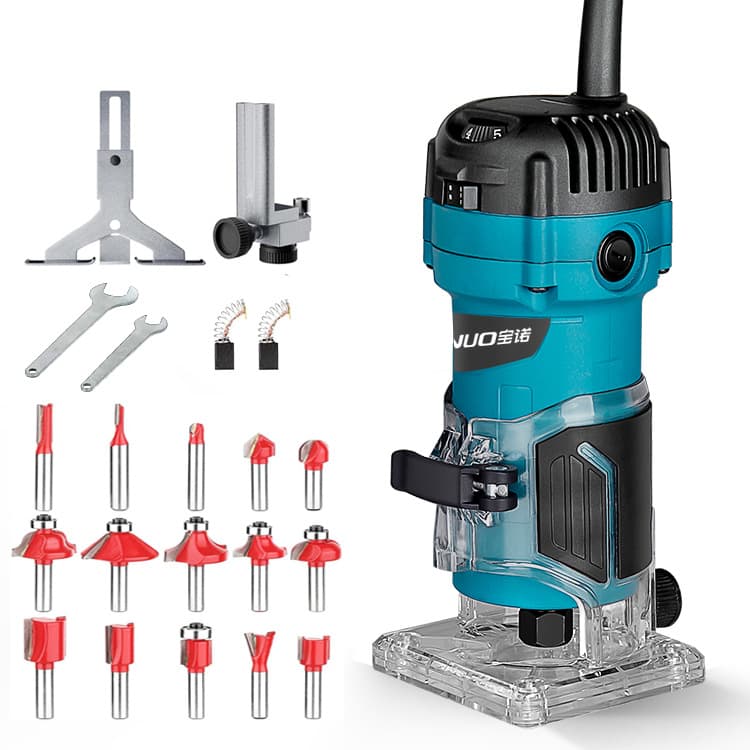 Trimmer Manufacturer Supply Electric Wood Router Grooving Machine Wood Engraving Machine Drilling Machine Electric Plastic Trimmer
