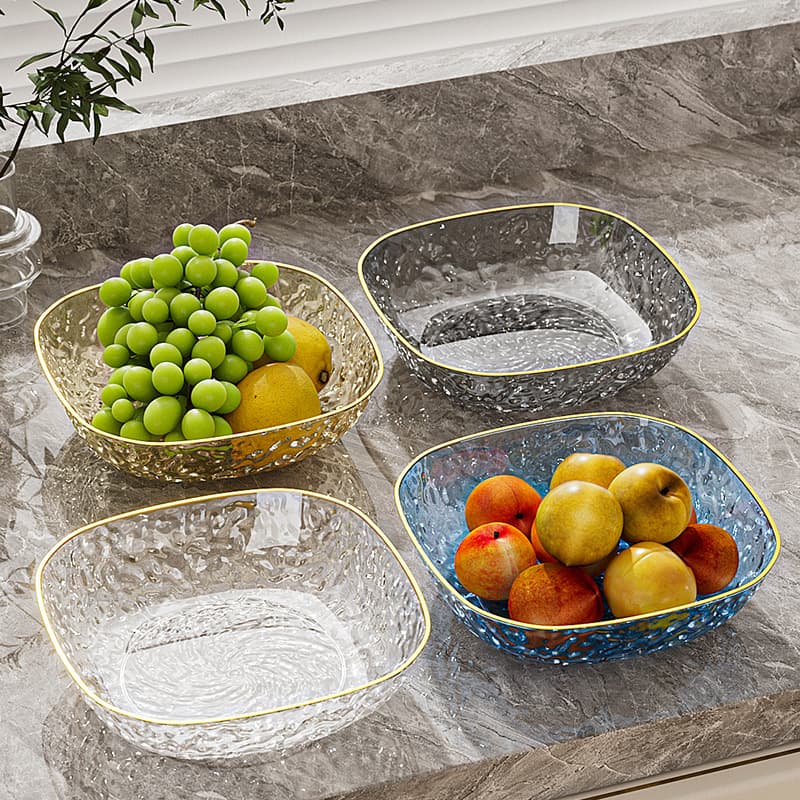 Premium Fruit Bowl for Household Living Room, Light Luxury Fruit Basin, High-Aesthetic Snack Plate, Office Candy Serving Dish