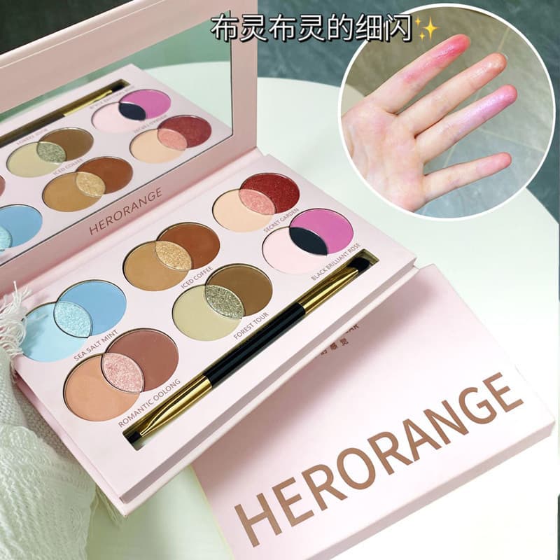 One Palette for Multiple Looks 18-Color Eyeshadow Palette with Highlighting, 3D Shimmer, Pigmented, Summer Dopamine Makeup All-in-One Palette